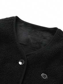 Gilet décontracté pour hommes en couleur unie, doublé de molleton thermique chauffant, gilet de protection thermique pour l'hiver