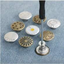 20 Pcs Jeans Buttons Replacement 17mm No Sewing Metal Button Repair Kit Nailless Removable Jean Buttons Replacement Combo Valentines Wedding, Birthday, Buttons, Sewing, Sewing Supplies, Sewing Accessories, Craft Supplies, DIY, Crafts For Adults - 混合 - 查看 5