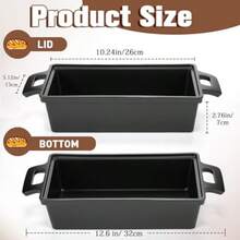 2 Piece 10 X 5 Inches Cast Iron Bread Pan With Lid 2 In 1 Loaf Pans Set Cast Iron Bakeware Sourdough Pots For Baking Bread Homemade Meatloaf Black Cast Iron - BlackCastIron - Xem 3