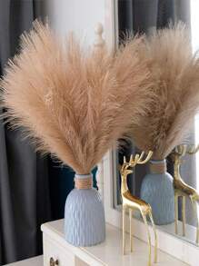 50/30/20/10pcs Faux Pampas Grass, Brown Pampas, Artificial Fluffy Pampas Grass, Fluffy Grass Flower Decorations For Bohemian Home Wedding Decoration, Outdoor Wedding, Wedding Decoration, Spring Decoration