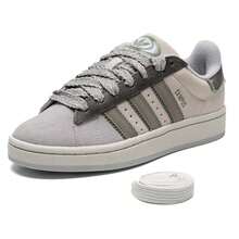 Adidas Originals Zapatillas campus unisex de los años 2000, zapatos planos casuales cómodos y ligeros, antideslizantes y duraderos - Gris pista/Gris sésamo claro Marrón/Gris plata Verde - Ver 9