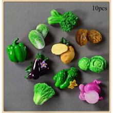 1pc/3pcs/4pcs/5pcs/5pcs-1/6pcs/6pcs-1/7pcs/8pcs/9pcs/10pcs/10pcs-Style 1/10pcs-2/11pcs New Cartoon Fruit & Vegetable Design Magnetic Resin Refrigerator Stickers, Nature Style Magnetic Refrigerator Stickers, Cute Decorative Piece, Office Desk Decor, Personalized Accessory For Fridge, Whiteboard, Storage Cabinet, Dishwasher, Kitchen Decor, Home Decor, Valentine's Day Gift, Gift For Friends & Family