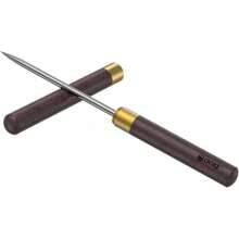 Stainless Steel Pick With Safety Cover, Pick Breaking, Non-Slip Wooden Handle Easy To Grip, 9 Inches Length (Pack Of 1)