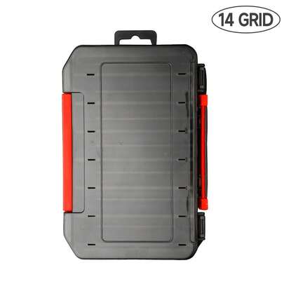 Fishing Lure Box Case 12 14 Room Double Sided Tool Container For Fishing Bait Plastic Storage Box