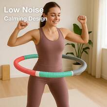 DEFIT 柔软弹簧腰部瘦身健身圈 - 可折叠健身环，燃烧腹部脂肪，温和塑形