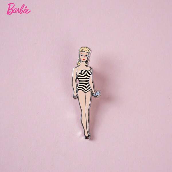 Barbie 1pc Barbie Officially Licensed Pins Brooch Cartoon Cute Movie Character Pin For Hats Backpacks Bags Clothes Accessories Cartoon Enamel Brooch Pin Gifts For Birthday Party Fans
