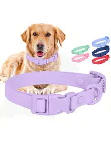 Collar duradero para perros, collar de plástico de silicona de PVC lavable con cubo de liberación rápida para exteriores, Collares A Dur duraderos para pequeños y medianos perros. Estilos de envío aleatorio - Multicolor - Ver 1