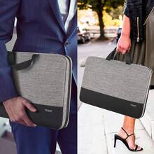 Funda para Laptop 15.6 Pulgadas, Maletín Antigolpes Anti-rasguños Bandoleras, Bolsa Impermeable Protector Estuche, Compatible con HP, , , ASUS, Hombres y Mujeres, Negro - Gris - Ver 6