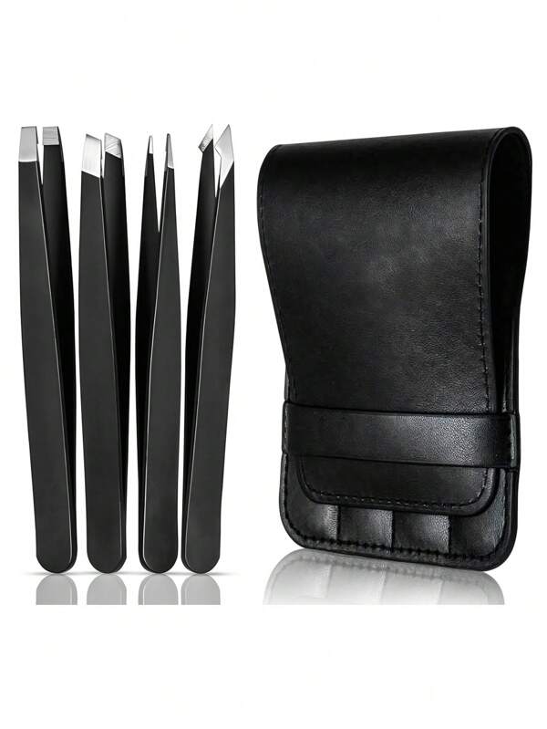 Tweezer Set - Professional Stainless Steel Eyebrow Tweezers - Perfect For Facial Hair Removal, Sharding, And Endogenous Hair Removal