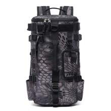1 bolsa de pesca multifuncional de grande capacidade, bolsa de pesca Oxford azul à prova de respingos, mochila para vara de pesca, acesso rápido externo e equipamento de pesca, equipamento três em um para montanhismo, ciclismo e caminhada, pode ser carregada em um ombro, transversal ou na mão, simples e versátil, muito adequada para viagens diárias, acampamento, pesca e aventura, bolsa de montanhismo, Pesca Mare, presente masculino
