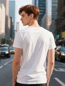 FerxxoSS Straypop Camiseta Masculina Printed T-Shirt Mainland China Short Casual Cotton Daily Four Seasons