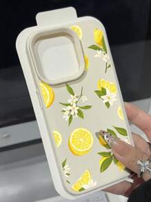 1 Stück einfache Zitrone Muster wasserdichte rutschfeste weiche Schutzhülle kompatibel mit Apple & Handy