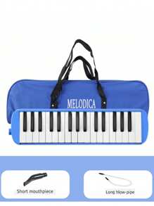 Melodica de 32 teclas con boquilla, instrumento musical de teclado de aire con bolsa de transporte