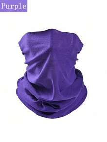 1件装轻便男女通用运动骑行冰丝颈套，透气吸湿运动头带颈部保暖面罩 - 彩色 - 查看 6