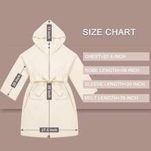Bearberry Hooded Robe Cozy Leopard Robe Lightweight Soft Plush Bathrobe With Pockets For Women - Krim - View 3