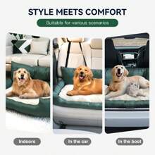 Coussin de dossier de voiture pour gros chien Hazowill, tapis de siège arrière rafraîchissant pour chat et chiot, siège rehausseur pour voiture pour chiot doux et confortable, coussin de siège passager avant anti-stress