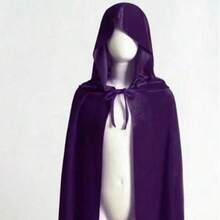1pc/Festive Rave Party Hooded Velvet Cape Cape Performance Cosplay Costume Props,Halloween - Multicolor - View 11