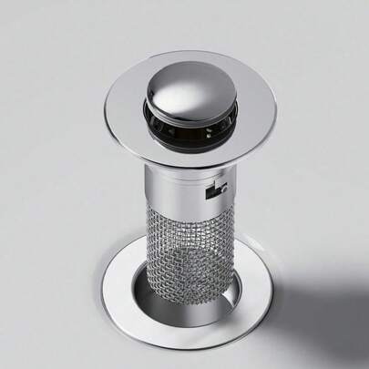 1pc Sink Drain Hair Catcher Strainer, Stainless Steel Mesh With ABS Bouncy Core, Basin Sink Filter Kitchen Items Kitchen Accessories Kitchen Kitchen Tools