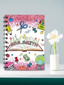 Libretas de maestros personalizadas y personalizadas, regalos de agradecimiento a los maestros, libretas de maestros personalizadas, clips para libretas con nombre de maestro, regalos escolares para el comienzo del año escolar, fin del semestre, regalo para el primer día de clases. Útiles escolares, vuelta al cole - Multicolor - Ver 6