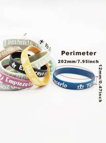 Set de 6 piezas/12 piezas de pulseras de silicona con versículos bíblicos inspiradores, diseño multicolor para uso diario y como regalo