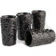 MEXTEQUIL - Vasos Tequileros de Cerámica Talavera Auténtica Mexicana, Set de 4 - Encaje Azul - Sombra negra - Ver 11