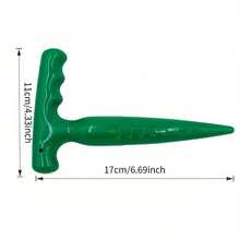 2 件套花园土壤打孔器、菜园和果园园艺种植挖孔器、播种繁殖工具 - 彩色 - 查看 4