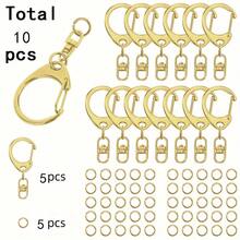 10/30/50/100pcs Keychain Making Kit With Keychain And Jump Ring Accessories For Bags, Cell Phones, Pets, Etc., Keychain Making DIY Crafts And Small Business Supplies(Including 5/15/25/50 Keychains And 5/15/25/50 Connecting Rings). - Multicolor - View 12