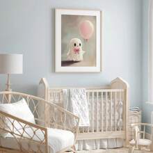 1 件可爱幽灵粉色气球印花、少女恐怖粉色万圣节装饰、美学、粉色蝴蝶结幽灵墙壁艺术印花、万圣节学院风印花、家居装饰、房间装饰美学、房间海报、帆布墙艺术、墙壁装饰、客厅装饰。可选框架秋季装饰 - 1個 - 查看 1