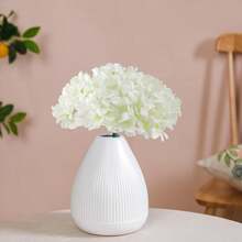 45支/25支/5支/1支绣球花仿真花，白色带茎仿真绣球花，适用于家居、婚礼、派对装饰、花环、新娘捧花、DIY插花、母亲节、生日、礼物、情人节 - 白色 - 查看 5