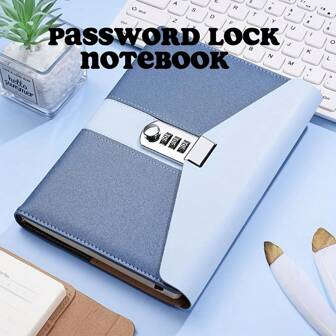 Simple Notebook, A5 Notebook, Combination Lock Design To Protect Privacy, Beauty And Practicality Coexist, Can Be Carried With You, Protect Your Secrets,For School Supplies,Back To School