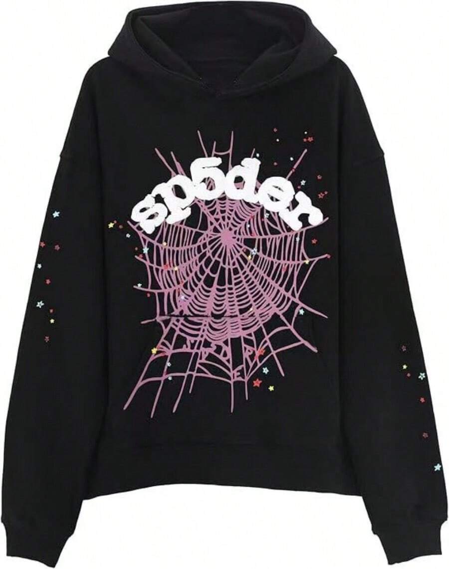 Men's Oversized Hip Hop Letter Printed Harajuku Retro Hoodie Long Sleeve Sweatshirts And Pants For Men And Women Big Size Pullover - Áo nỉ đen - Xem 1