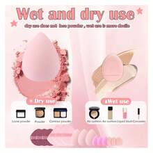 Makeup Brush Set, 48Pcs Makeup BrushesProfessionalfor Beginner, Premium Synthetic Foundation Concealers Powder EyeMake Up Brushes With Makeup Sponge, Pink - Hồng - Xem 3