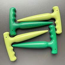 2 件套花园土壤打孔器、菜园和果园园艺种植挖孔器、播种繁殖工具 - 彩色 - 查看 3