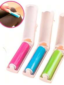 Kit 2 peças Mini Rolo Tira Pelos lavavél Reutilizável Portátil