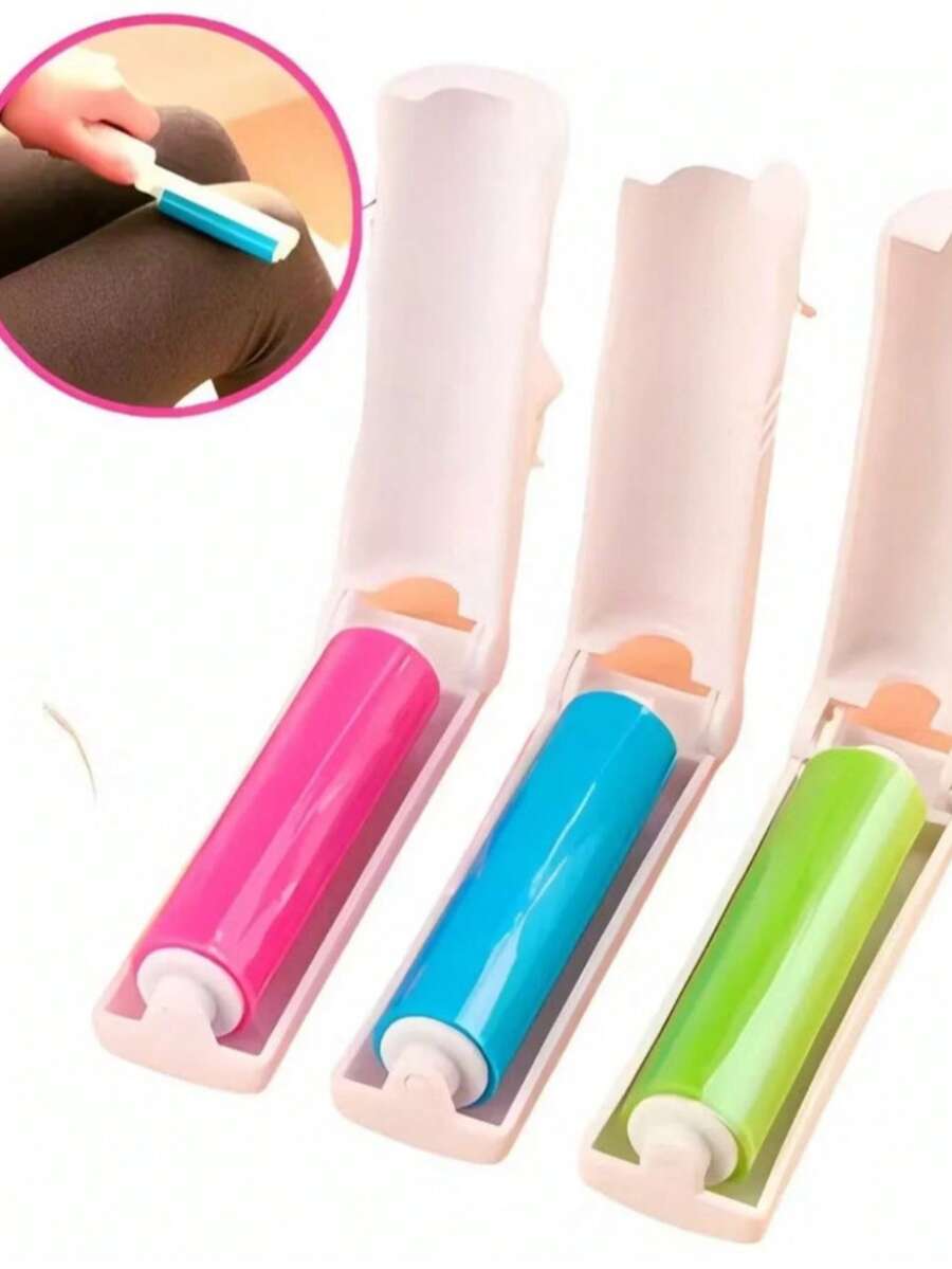 Kit 2 peças Mini Rolo Tira Pelos lavavél Reutilizável Portátil