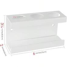 Electric Toothbrush Holder For Bathroom Wall Self Adhesive Toothbrush Storage Rack With Diatomite Dish Compatible With Philips 4100 5100 6100 6500 7500 9300 White - 3Slots-白色 - 查看 3