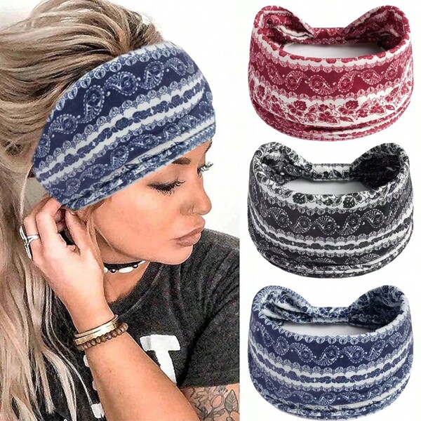 Bandanas para el cabello de mujer, accesorios de moda para el cabello, diademas suaves