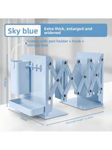 Telescopic Foldable Desk Bookshelf, Desk Top Book Organizer Rack With Pen Holder For Home, Office, Classroom School Supplies,Back To School