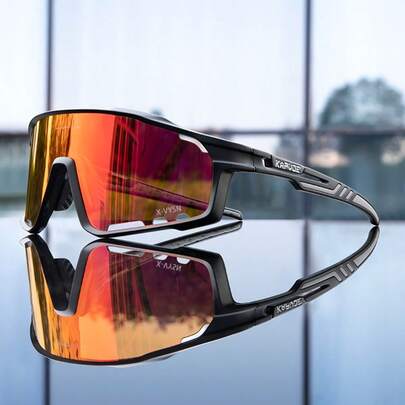 KAPVOE 1pc Men Sports Glasses Outdoor Running Glasses Fashion Cycling Glasses Hiking Drive Bicycle Glasses