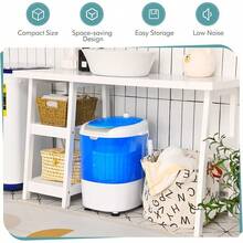 GX24977-PE, mini lavadora y hilador, capacidad de 5 libras, semiautomática compacta para lavandería, departamento, recámara, RV, lavadora portátil - Capacidad de 5,5 libras - Ver 3