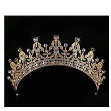 Accesorios de moda para el cabello, corona de boda de aleación elegante adecuada para accesorios de fiesta de cumpleaños y boda de mujeres, diadema con strass de corona de novia, accesorios del Día de San Valentín