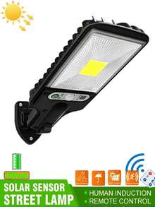 1/2/4/6/8 件太阳能花园灯，带 30 个 LED，太阳能户外壁灯带运动传感器 - 4 头泛光灯，遥控器，3 种可调模式，适用于露台、车库、门廊、庭院、户外太阳能花园灯、返校装饰、圣诞节、万圣节、复活节节日装饰灯 - [改良款]-1格COB - 查看 14