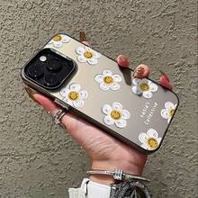 Funda de Teléfono con Patrón de Flores Felices y Lindas Adecuada para 16 15 14 13 12 11 Pro X XR XSMAX 8 Plus Cubierta Trasera Mate a Prueba de Golpes - Colores mixtos - Ver 5