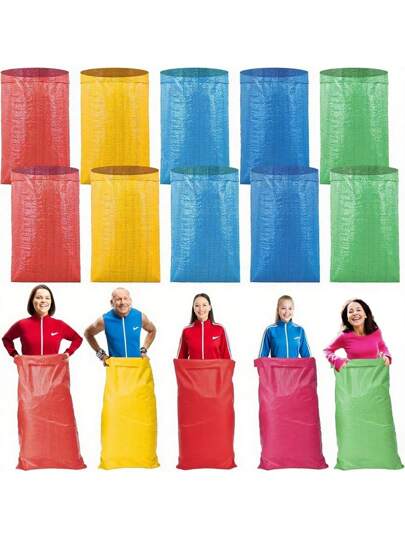6 pezzi - Sacchi per la gara di sacco all'aperto, per attività all'aperto, giochi di compleanno, feste di carnevale, sacchi da salto 100 cm di lunghezza, giochi all'aperto durevoli per tutta la famiglia