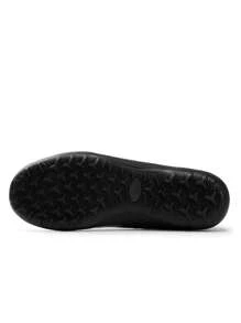 Botines de fútbol con tacos para niños y niñas, zapatos de fútbol profesionales para exterior con patrón geométrico antideslizante y transpirable con cordones para entrenamiento y competición
