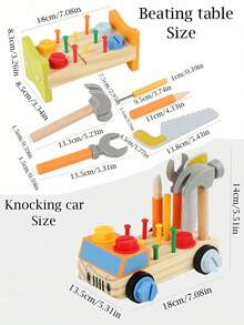 Children's Educational Play House Toys, Screw Disassembly, Assembly, Nut Building Blocks, Simulation Nail Knocking Repair Multi-Functional Tool Table Toys
