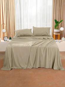 Premium Percal Flex Fitted Sheet - LC - Khaki - View 4
