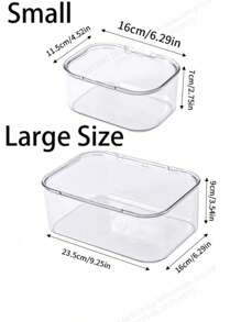 1pc/2pcs Jewelry Storage Box, Flip-Top Transparent Dust-Proof Box Suitable For Hair Clips, Headbands, Elastic Bands Desktop Organizer, Stackable Storage Box For Drawers, Vanity, Bathroom Girlfriend Gifts For Women Storage Organizer Travel Essentials Back To School Dormitory Storage Fall Decor