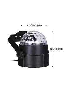 RGB Disco Ball Light - USB Powered Remote Control Projection Lamp, Suitable For Home Room LED Lighting, Club, Party, Karaoke, Wedding Decoration Ambiance Lighting - Black - View 3
