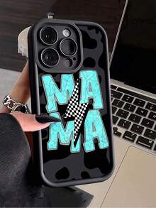 1 pieza Funda de teléfono a prueba de golpes con gráfico de vara en blanco y negro, TPU completamente protectora, compatible con I Max 16 15 14 13 12 11 Pro Max y Series
